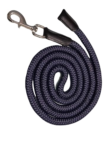 Luxus Pferde-Führstrick für Halfter mit Leder 18 mm dick (marineblau) von Equipride