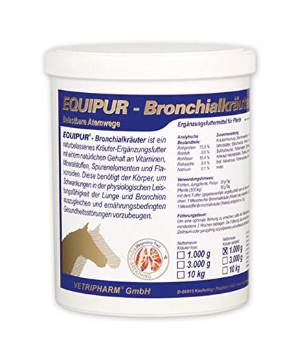Vetripharm Equipur Bronchialkräuter 1 kg Dose Pellets von Equipur