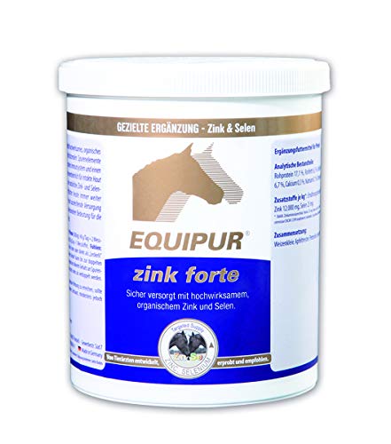 Vetripharm EQUIPUR Zink forte 1 kg Dose l Ergänzungsfutter für Pferde l Zink & Selen organisch gebunden von Equipur