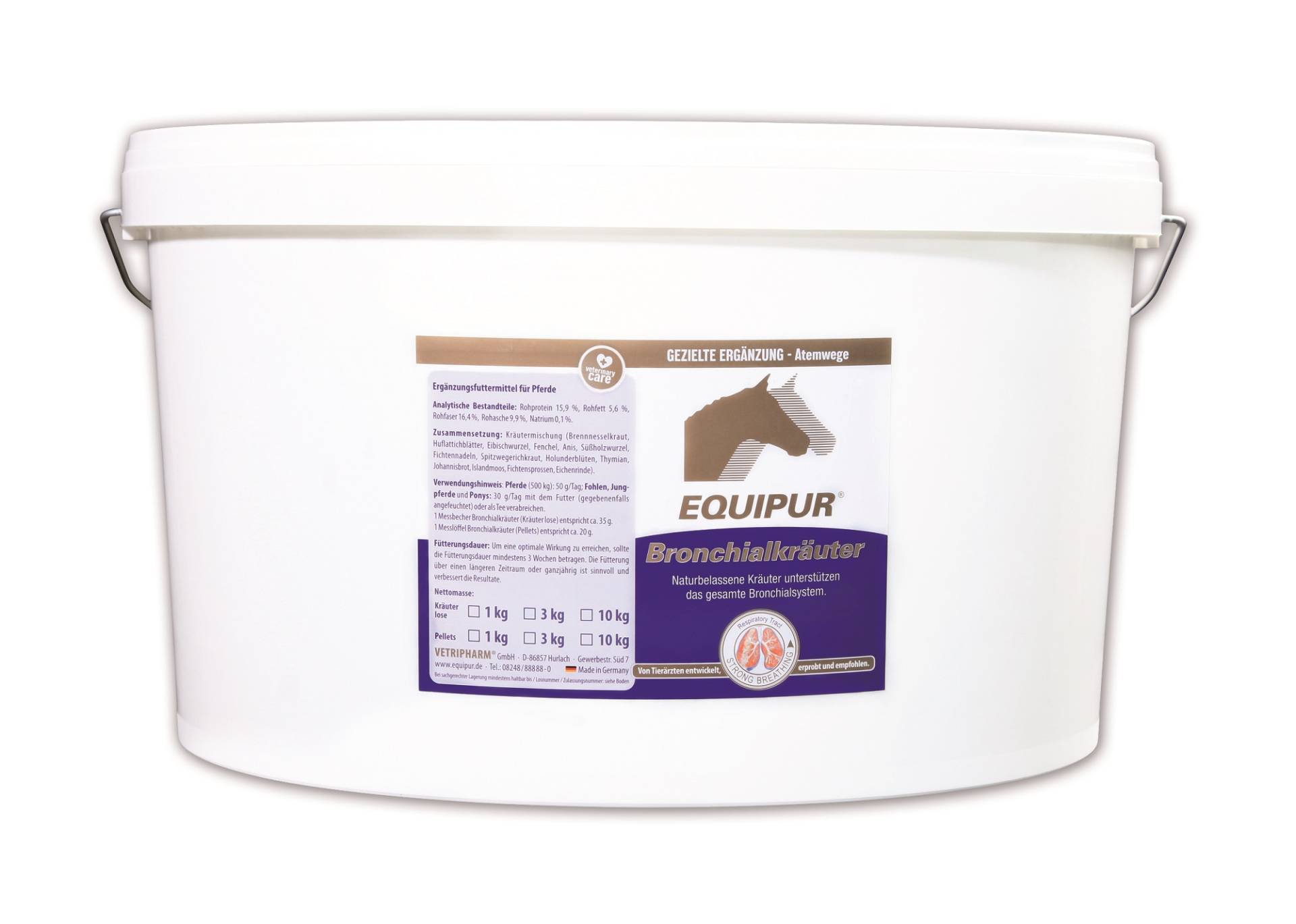 Equipur Bronchialkräuter Pferde 3kg Für die Atemwege Equipur Bronchialkräuter Pferde 3kg Für die Atemwege von Equipur