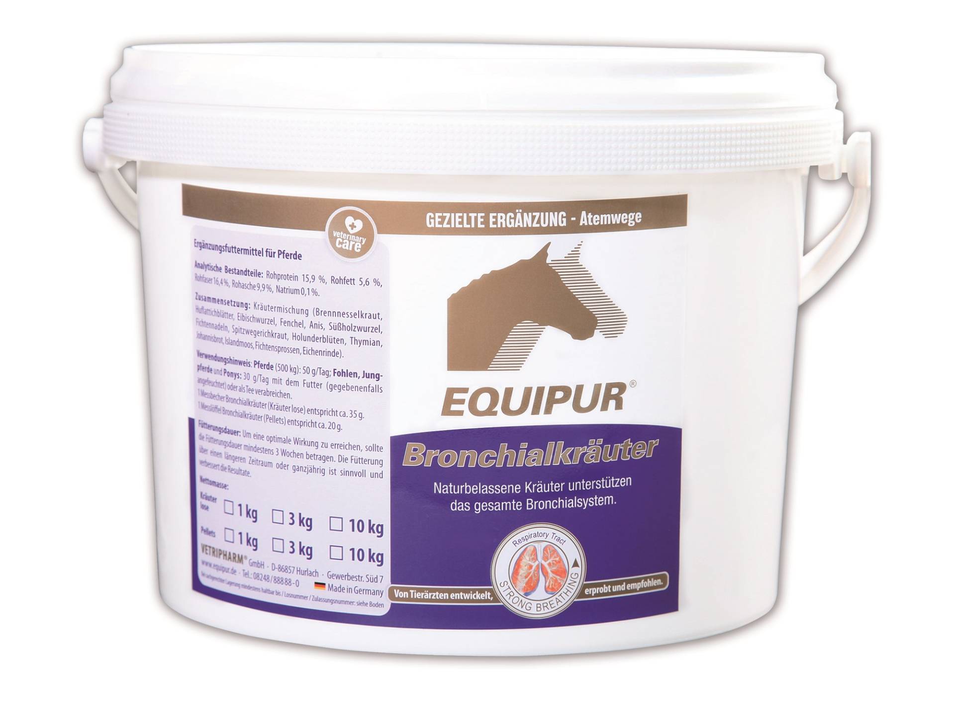 Equipur Bronchialkräuter Pferde 3kg Pellets Für die Atemwege Equipur Bronchialkräuter Pferde 3kg Pellets Für die Atemwege von Equipur
