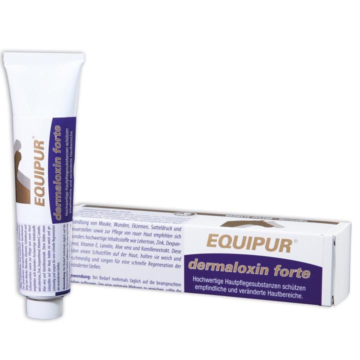 Equipur- dermaloxin forte 0,1kg - Tube   für empfindliche Pferdehaut von Equipur
