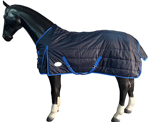 210D Stalldecke Pferdedecke Winterdecke Standard Neck 200G Füllung Navy 165cm von Equitack