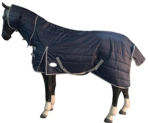 Equitack 210D Stalldecke Pferdedecke Winterdecke mit Hailsteil 200G Füllung Navy 135cm von eQuitack Your Passion Is Our Mission