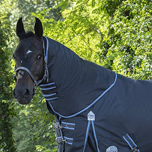 EQUITHÈME „TYREX 1200 D“ Halsteil, Pony, Polyfil 0 g, grau/blau von Equithème