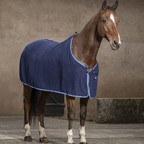 Equithème Riding World Éponge Frotteedecke, für Pferde, marineblau, 150 cm Equithème Riding World Éponge Frotteedecke, für Pferde, marineblau, 150 cm von Equithème