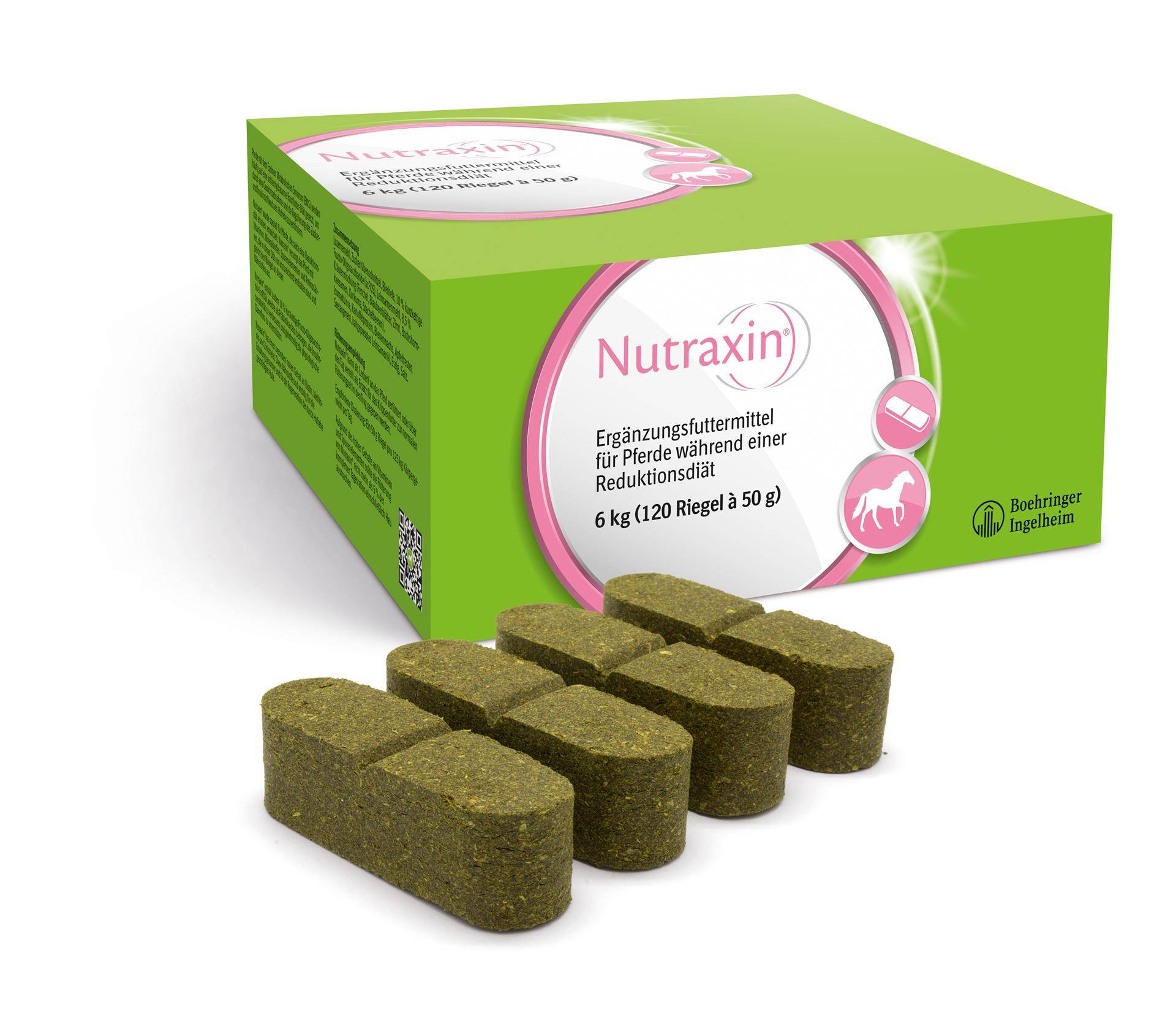 Nutraxin® Riegel 120 Stück 6kg Speziell für Pferde mit Ems von Equitop (Boehringer)