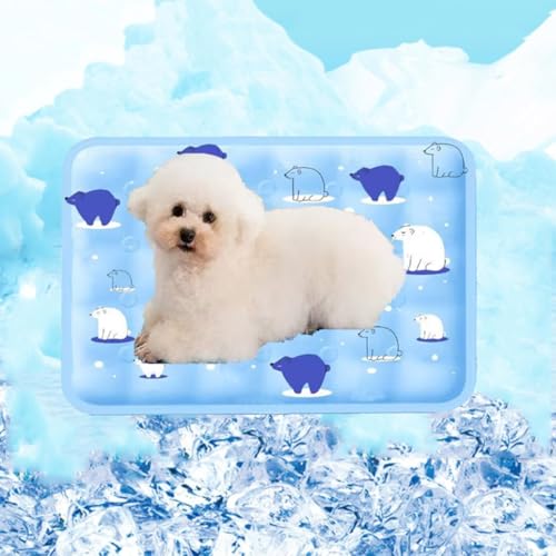 Eqvexd Selbstkühlendes Gel-Pad, Haustier-Kühlmatte for Hunde und Katzen im heißen Sommer, Kühlpad, wasserdicht und leicht zu reinigen(C,60 * 50cm) von Eqvexd