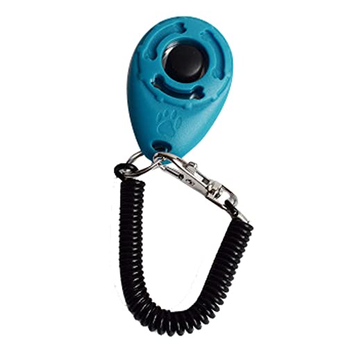 1 Stück Dog Pet Click Clicker Training Trainer Hilfe Handschlaufe Halsband Für Mops (Sky Blue, One Size) von EraAja