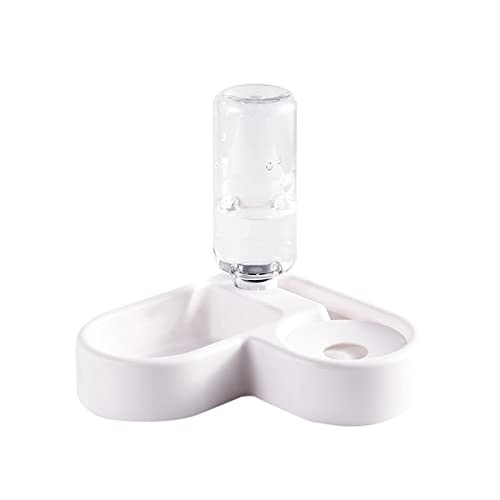 EraAja Creative Pet Supplies Pet Bowl Corner Double Bowl Automatischer Trinknapf Multifunktionaler Katzennapf Rechtwinkliger Napf Zubehör Für Hundesalon (White, One Size) von EraAja