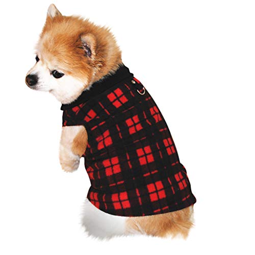 EraAja Haustier Hund Katze Villus Warme Weste Welpen Doggy Bekleidung Kleidung Hundejacken Chihuahua (Red, M) von EraAja