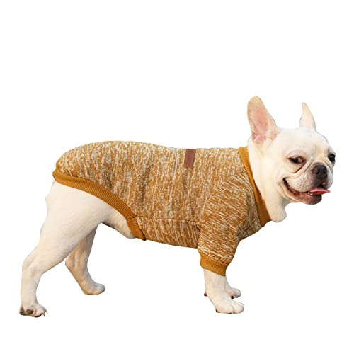 EraAja Haustier-gestreiftes Kleidungs-T-Shirt Hundewelpen-Klassische Hundesommer-Westen-Westen-Haustierkleidung Pullover Hund (Khaki, XXL) von EraAja