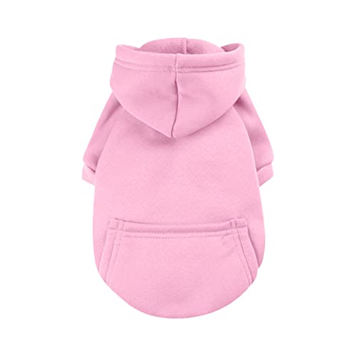 EraAja Herbst und Winter Pullover Denim Tasche Zweibeinige Kleidung Sport Stil Haustier Kleidung Hund Katze Kleidung Heimtierbedarf Hundemantel Welpen (Pink, 2X) von EraAja