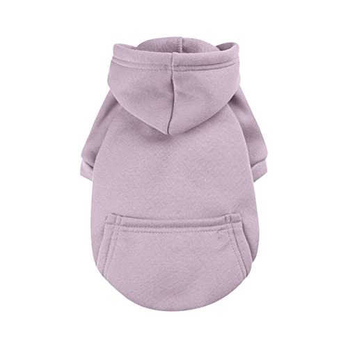 EraAja Herbst und Winter Pullover Denim Tasche Zweibeinige Kleidung Sport Stil Haustier Kleidung Hund Katze Kleidung Heimtierbedarf Hundemantel Welpen (Purple, L) von EraAja