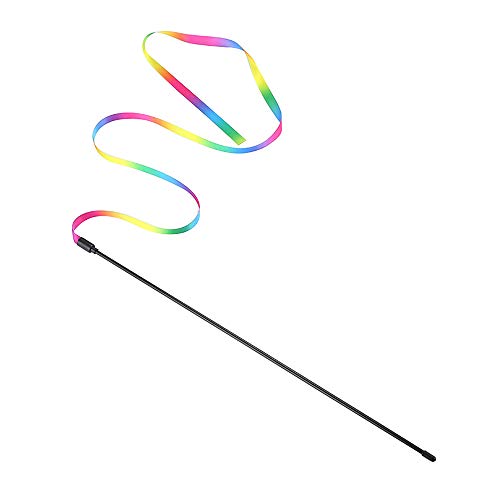 EraAja Pet Play Interactive Rainbow Stick Katze Kätzchen Luftschlangen Lustiges Haustier Andere Katzentunnel Klein (Multicolor, One Size) von EraAja