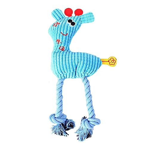 EraAja Quietschendes Hundespielzeug für kleine und mittelgroße Hunde, langlebiges Welpenspielzeug, Hundekauspielzeug mit Seilbeinen Hundespielzeug Für Große Hunde (Blue, One Size) von EraAja