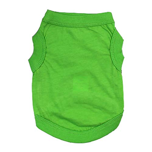 EraAja Solide Katze Haustier Hund Weste Welpen Katze Weste Warme Kleidung Weiche Pyjamas Farbe Haustierkleidung Hunderegenmantel Mit Integriertem Geschirr (Green, XL) von EraAja