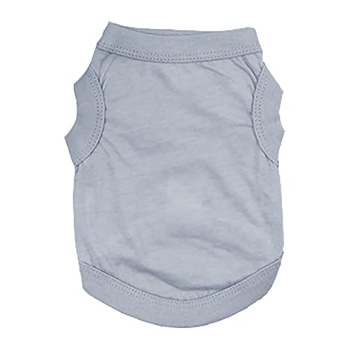 EraAja Solide Katze Haustier Hund Weste Welpen Katze Weste Warme Kleidung Weiche Pyjamas Farbe Haustierkleidung Hunderegenmantel Mit Integriertem Geschirr (Grey, XL) von EraAja