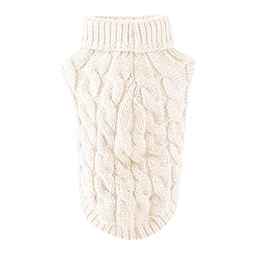EraAja Stock Show Haustierbeine Gelenkwärmer Winterwarme Knieschützer für Haustiergelenke Atmungsaktive, weiche, Bequeme Strickwaren Hundedaunenmantel (White, XL) von EraAja