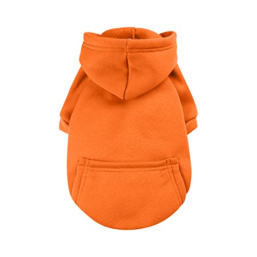 Herbst und Winter Pullover Denim Tasche Zweibeinige Kleidung Sport Stil Haustier Kleidung Hund Katze Kleidung Heimtierbedarf Hundemantel Welpen (Orange, L) von EraAja