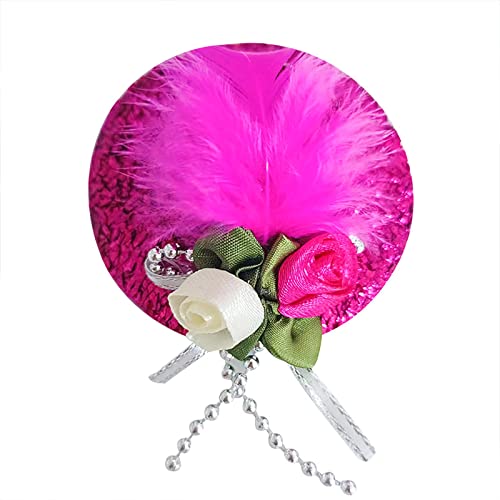 Hühnerhüte für Hühner, kleine Haustiere, lustiges Hühnerzubehör, Verstellbarer elastischer Riemen, modischer Federhut für, Ente, Geflügel, stilvolles Show-Kostüm Paracord (Hot Pink, One Size) Hühnerhüte für Hühner, kleine Haustiere, lustiges Hühnerzubehör, Verstellbarer elastischer Riemen, modischer Federhut für, Ente, Geflügel, stilvolles Show-Kostüm Paracord (Hot Pink, One Size) von EraAja