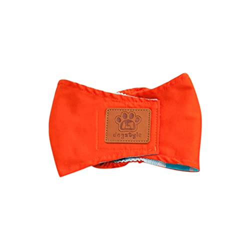 Hund männlich Gürtel männlich für Inkontinenz saugfähige waschbare Windel Windel Hunde wiederverwendbar und Hund Senior männlich Wrap männlich Hund Hund Super Welpen Heimtierbedarf Napf (Orange, XL) von EraAja