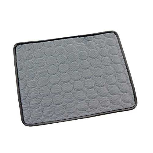 Kühlmatte für Hunde, Eisseide, Sommer, Haustier, selbstkühlende Matten, waschbar, tragbar, hält kühl, Pad für Hunde, Katzen, Haustiere Hundeklo Für Welpen (Dark Gray, L) von EraAja