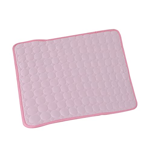 Kühlmatte für Hunde, Eisseide, Sommer, Haustier, selbstkühlende Matten, waschbar, tragbar, hält kühl, Pad für Hunde, Katzen, Haustiere Hundeklo Für Welpen (Pink, L) von EraAja