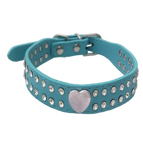 Niedliches Hundehalsband mit Bling-Bling-Strasssteinen -Blumenmuster -Hundehalsband für kleine und mittlere Größen Halsband Hund Zugstopp (A, M) von EraAja