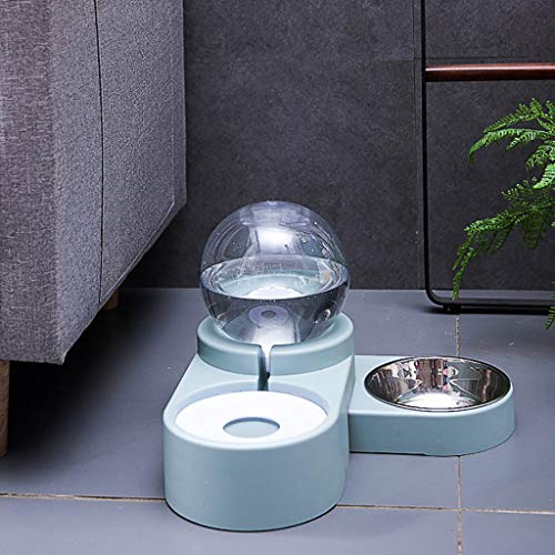 Und Futterautomat für Katzenfutter, Mund, Hund, Nicht nass, doppelter Wassernapf für Haustiernapf und Heimtierbedarf Babyschüssel (Sky Blue, One Size) von EraAja