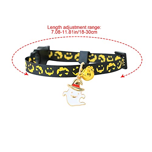 Und Halloween Halloween Haustier für Haustier mit Sicherheitshalsband Liebhaberschnalle Geschenk Kleine Glocke Haustierhalsbänder Hundehalsband Kaufen (Orange, M) von EraAja