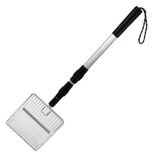 Ercoiong Chicken Poop Scooper, 3 in 1 Verstellbarer Metallstreu Schaufel abtrennbar Edelstahl Chicken Coop Reinigungswerkzeuge, um KOT und Trümmer von Sandchicken Poop -Schaufel zu trennen von Ercoiong