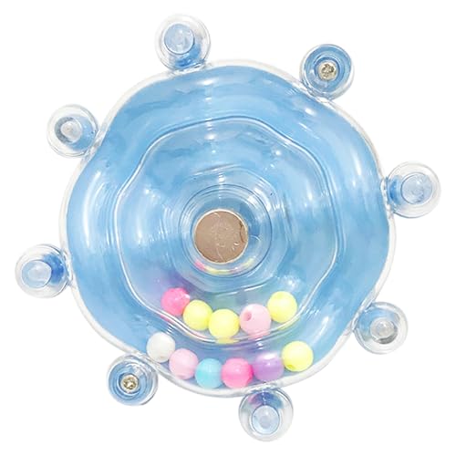 Ercoiong Papageienspielzeug Interactive Fun Wheel Chew Toy mit rotierenden Plastikspinner Puzzle Vogelkäfigzubehör für Sittiche, Conures und Cockatiels Papageienspielzeug von Ercoiong