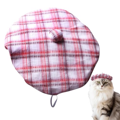 Erconsso Barett für Hunde | Modehut Für Haustiere - Verstellbares Welpen Barett mit Band, Retro Französischer Stil für Hunde und Katzen, Geburtstage und tägliche Spaziergänge Erconsso Barett für Hunde | Modehut Für Haustiere - Verstellbares Welpen Barett mit Band, Retro Französischer Stil für Hunde und Katzen, Geburtstage und tägliche Spaziergänge von Erconsso