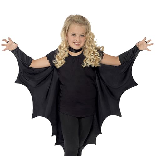 Erconsso Fledermausflügel Kostümzubehör,Schwarzes Fledermauskostüm Damen | Grusel Kostümzubehör Verkleidung Für Halloween Partys Kinder Erconsso Fledermausflügel Kostümzubehör,Schwarzes Fledermauskostüm Damen | Grusel Kostümzubehör Verkleidung Für Halloween Partys Kinder von Erconsso