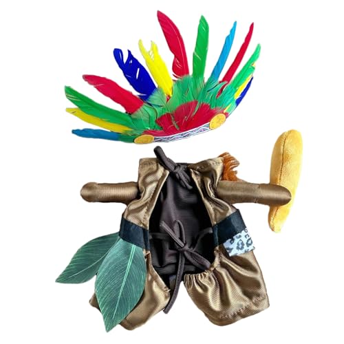 Erconsso Halloween-Hundekostüm, lustiges Welpenkostüm, indischer Stil, Welpenbekleidung für Versammlungen, Reisen, tägliches Foto, Outdoor, Innenbereich, Katzen, Zuhause von Erconsso