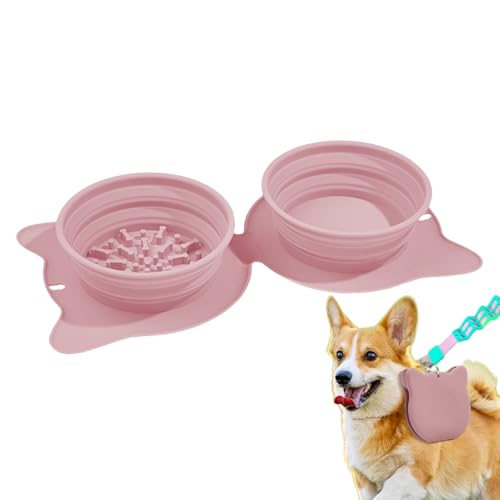 Erconsso Hundefutter Reisebehälter - Faltbarer Silikon Reisenapf Mit Verlangsamter Fütterung - Multifunktionaler Fressnapf Aus Lebensmittelechtem Material Für Stadtpendeln, Outdoor, Strandaktivitäten Erconsso Hundefutter Reisebehälter - Faltbarer Silikon Reisenapf Mit Verlangsamter Fütterung - Multifunktionaler Fressnapf Aus Lebensmittelechtem Material Für Stadtpendeln, Outdoor, Strandaktivitäten von Erconsso