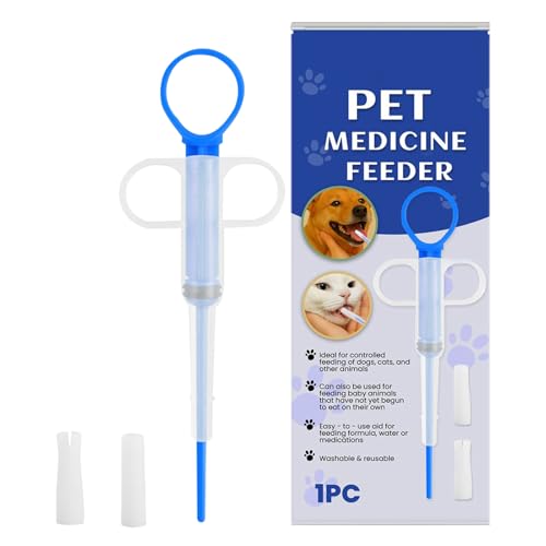 Erconsso Pillenspender für Katzen, Welpen, Kätzchen, Popper, weiche Silikonspitze, auslaufsicher, Futterspender für Paste, Flüssigkeit, Zuhause, Tiere, Essen Erconsso Pillenspender für Katzen, Welpen, Kätzchen, Popper, weiche Silikonspitze, auslaufsicher, Futterspender für Paste, Flüssigkeit, Zuhause, Tiere, Essen von Erconsso