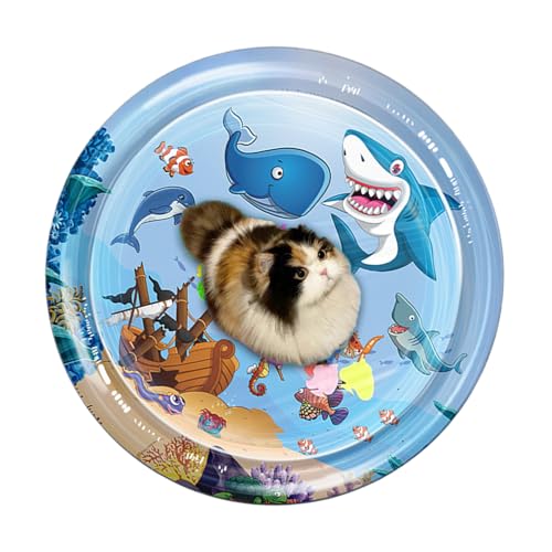 Erconsso Wassersensorische Spielmatte für Katzen – Haustier-Kühlmatte für heißes Wetter – kühles bequemes, kühlendes Bett, interaktives Unterhaltungsspielzeug für Katzen Erconsso Wassersensorische Spielmatte für Katzen – Haustier-Kühlmatte für heißes Wetter – kühles bequemes, kühlendes Bett, interaktives Unterhaltungsspielzeug für Katzen von Erconsso