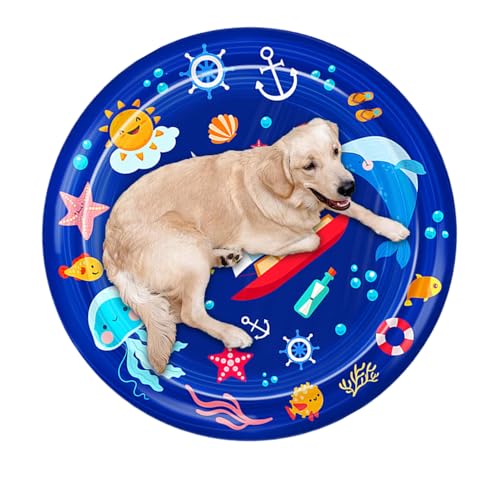 Erconsso Wasserspielmatte für Katzen, sensorische Matte für Haustiere, kühles, bequemes, kühlendes Bett, interaktives Unterhaltungsspielzeug für Katzen Erconsso Wasserspielmatte für Katzen, sensorische Matte für Haustiere, kühles, bequemes, kühlendes Bett, interaktives Unterhaltungsspielzeug für Katzen von Erconsso