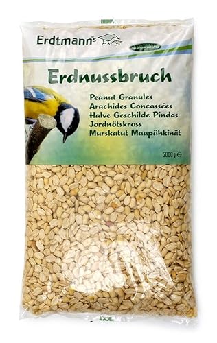 Erdtmanns Erdnussbruch 3 x 5 kg | Geeignet für alle Jahreszeiten | Ohne Schalenrückstande | Saubere Futterstelle von Erdtmanns