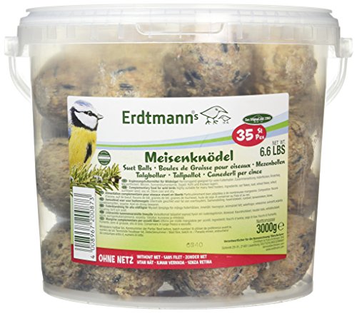 Erdtmanns 35 Meisenknödel ohne Netz im Eimer, 1er Pack (1 x 3 kg) von Erdtmanns
