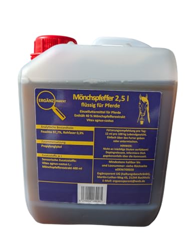 Ergänzparent Mönchspfeffer flüssig Liquid für Pferde 1l Dosierflasche wertvolles Futtermittel Ergänzparent Mönchspfeffer flüssig Liquid für Pferde 1l Dosierflasche wertvolles Futtermittel von Ergänzparent