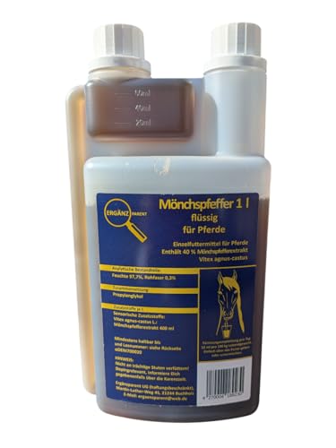 Ergänzparent Mönchspfeffer für Pferde flüssig Liquid 1 Liter Dosierflasche wertvolles Futtermittel Ergänzparent Mönchspfeffer für Pferde flüssig Liquid 1 Liter Dosierflasche wertvolles Futtermittel von Ergänzparent
