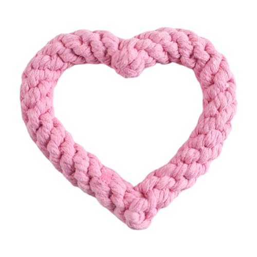 Erice Heart Dog Toy, Dog Chew Toy, Pink Dog Toys, Valentine's Day Heart Shaped Rope Dog Chew Toys, Pet Toys, Valentine's Day Puppy Throwing Toy for Valentine's Day Dog Supplies (A) von Erice