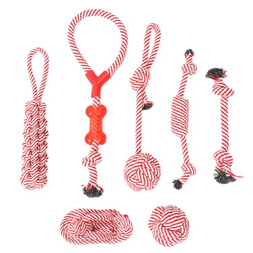 Erice Hundespielzeug für große Hunde, robustes Zahnseil-Spielzeug-Set für mittelgroße Hunde, Tauziehen, 7 Knoten, unzerstörbare Baumwolle, Welpen-Kauspielzeug, 7 Stück Erice Hundespielzeug für große Hunde, robustes Zahnseil-Spielzeug-Set für mittelgroße Hunde, Tauziehen, 7 Knoten, unzerstörbare Baumwolle, Welpen-Kauspielzeug, 7 Stück von Erice