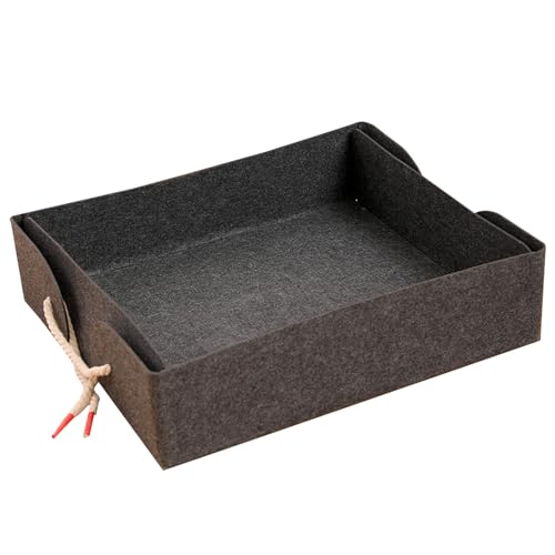 Haustierbett, Katzenbett für Indoor-Katzen, kuscheliges Hundebett, faltbar, für jedes Wetter, rechteckig, mittelgroß, robust, Welpenbett, Kratzschutz, mit abnehmbarem Kissen von Erice