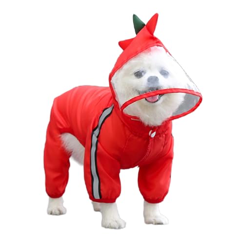 Hunde-Regenmantel, Mehrzweck-Regenmantel mit Kapuze, Regenjacke für Hunde, modische Haustierkleidung zum Spazierengehen, Laufen, tragbare Hundekleidung für alle Jahreszeiten (L) von Erice