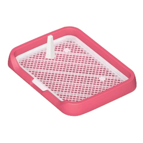 Puppy Pad Holder Tray, Mesh Grids Flat Potty Tray Pee Pad for Dogs, Dog Potty Tray, Easy Cleaning Pet Potty Supplies with Removable Column, Simple Setup Pee Holder for Dogs, Puppies, Pets (Pink) von Erice