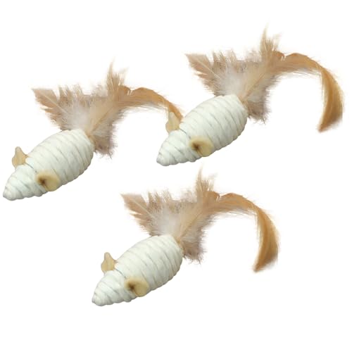 Silvervine Sticks für Katzen, Kätzchen-Kaustab, Federstab, Katzenminze-Spielzeug, Quietsch-Teaser, Katzenfederspielzeug, interaktives Katzenspielzeug, Mausform, 3 Stück Katzenstab-Spielzeug für Silvervine Sticks für Katzen, Kätzchen-Kaustab, Federstab, Katzenminze-Spielzeug, Quietsch-Teaser, Katzenfederspielzeug, interaktives Katzenspielzeug, Mausform, 3 Stück Katzenstab-Spielzeug für von Erice